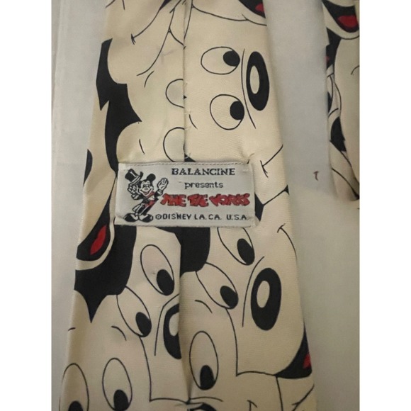 Vintage Disney Mickey Unlimited Balancine Necktie Tie Black‎ White Mickey Mouse - Picture 2 of 2